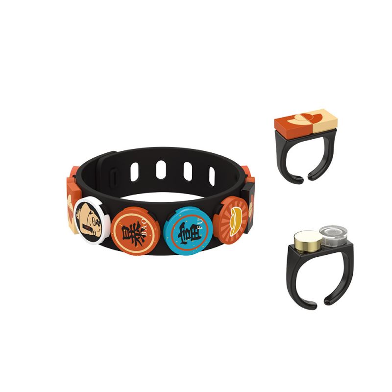 JAKI JK6261-1 6261-1 JK6261-2 6261-2 JK6261-3 6261-3 JK6261-4 6261-4 non  JAKI×ZOMBIE LITTLE FISH JOINT BRACELET 4 STYLES LÀM GIÀU GIÁNG SINH ĐẦY MÀU SẮC PUNK CLOUD UNICORN bộ đồ chơi xếp lắp ráp ghép mô hình Dots FASHION BRACELET