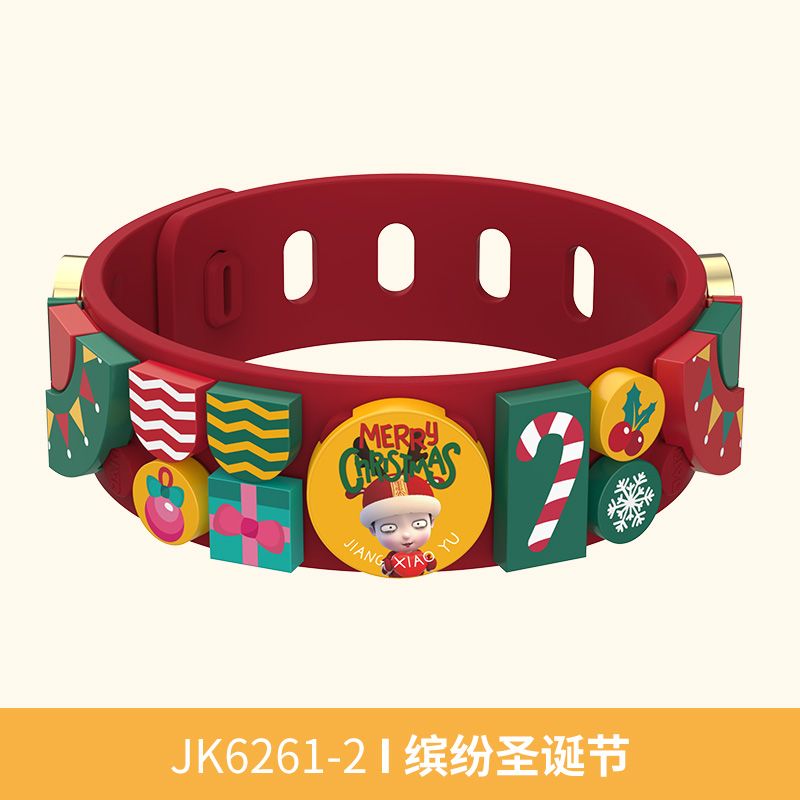 JAKI JK6261-1 6261-1 JK6261-2 6261-2 JK6261-3 6261-3 JK6261-4 6261-4 non  JAKI×ZOMBIE LITTLE FISH JOINT BRACELET 4 STYLES LÀM GIÀU GIÁNG SINH ĐẦY MÀU SẮC PUNK CLOUD UNICORN bộ đồ chơi xếp lắp ráp ghép mô hình Dots FASHION BRACELET