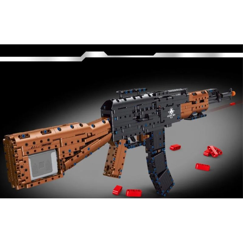 TA GAOLE T2034 2034 non  SÚNG TẤN CÔNG AK47 bộ đồ chơi xếp lắp ráp ghép mô hình  AK47 ASSAULT RIFLE Kỹ Thuật Công Nghệ Cao Mô Hình Phương Tiện 1179 khối