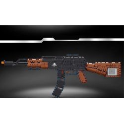 TA GAOLE T2034 2034 non  SÚNG TẤN CÔNG AK47 bộ đồ chơi xếp lắp ráp ghép mô hình  AK47 ASSAULT RIFLE Kỹ Thuật Công Nghệ Cao Mô Hình Phương Tiện 1179 khối