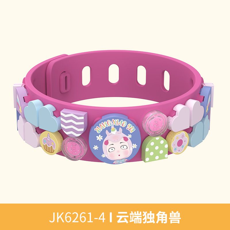 JAKI JK6261-1 6261-1 JK6261-2 6261-2 JK6261-3 6261-3 JK6261-4 6261-4 non  JAKI×ZOMBIE LITTLE FISH JOINT BRACELET 4 STYLES LÀM GIÀU GIÁNG SINH ĐẦY MÀU SẮC PUNK CLOUD UNICORN bộ đồ chơi xếp lắp ráp ghép mô hình Dots FASHION BRACELET
