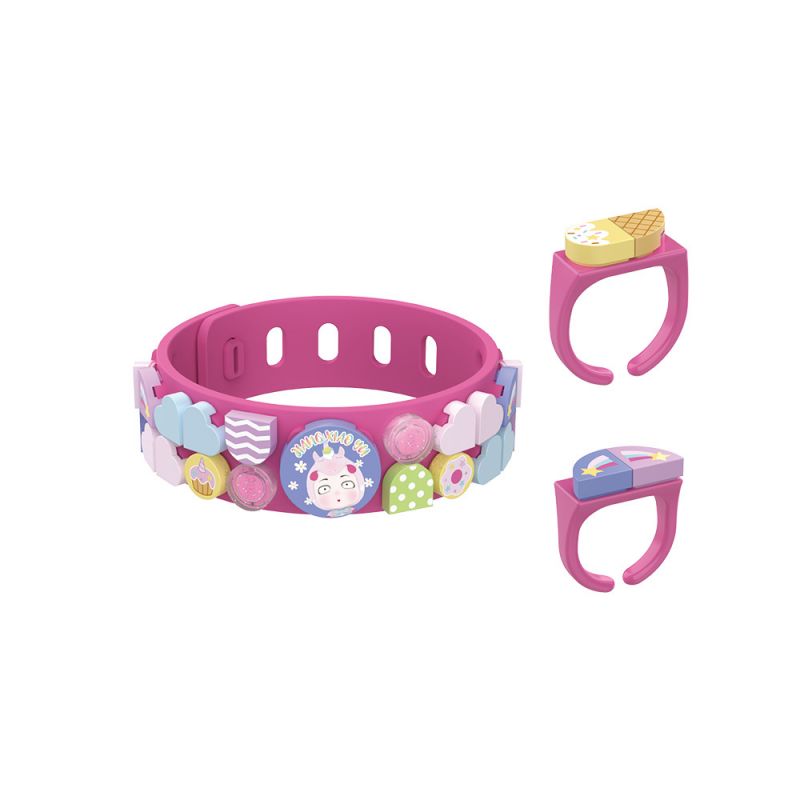 JAKI JK6261-1 6261-1 JK6261-2 6261-2 JK6261-3 6261-3 JK6261-4 6261-4 non  JAKI×ZOMBIE LITTLE FISH JOINT BRACELET 4 STYLES LÀM GIÀU GIÁNG SINH ĐẦY MÀU SẮC PUNK CLOUD UNICORN bộ đồ chơi xếp lắp ráp ghép mô hình Dots FASHION BRACELET