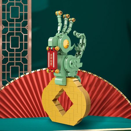 SHENZHEN RAEL ENTERTAINMENT 60016 non  KẾ HOẠCH LỄ HỘI TRUNG QUỐC CHIM THẦN TỐT LÀNH bộ đồ chơi xếp lắp ráp ghép mô hình The Awakening Of Sanxingdui Glory