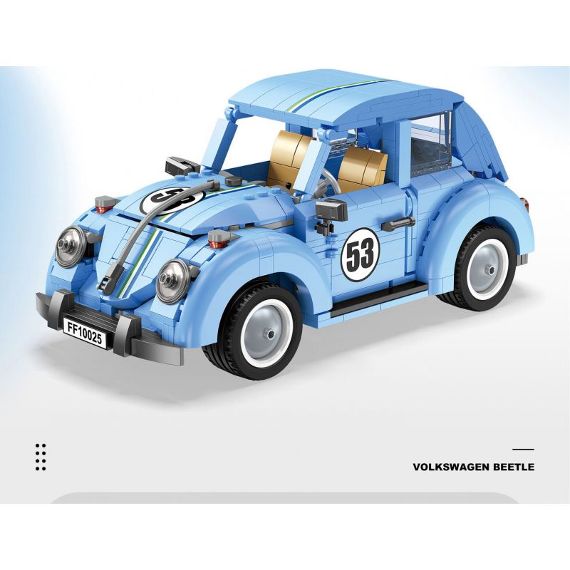 JIESTAR FF10025 10025 non  BỌ CÁNH CỨNG VOLKSWAGEN bộ đồ chơi xếp lắp ráp ghép mô hình Creator Expert VOLKSWAGEN BEETLE Chuyên Gia Sáng Tạo 679 khối
