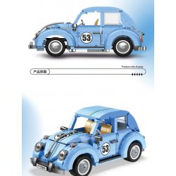 JIESTAR FF10025 10025 non  BỌ CÁNH CỨNG VOLKSWAGEN bộ đồ chơi xếp lắp ráp ghép mô hình Creator Expert VOLKSWAGEN BEETLE Chuyên Gia Sáng Tạo 679 khối