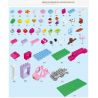 HUIMEI STAR CITY XING DOU CHENG HM065 Xếp hình kiểu    Pink Supermarket Siêu Thị Màu Hồng 95 khối