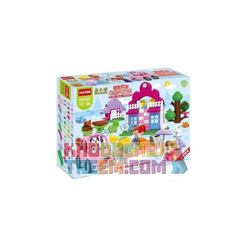 HUIMEI STAR CITY XING DOU CHENG HM065 Xếp hình kiểu    Pink Supermarket Siêu Thị Màu Hồng 95 khối