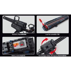 TA GAOLE T2036 2036 non  SÚNG MÁY GATLING bộ đồ chơi xếp lắp ráp ghép mô hình  GATLING CANNON Kỹ Thuật Công Nghệ Cao Mô Hình Phương Tiện 1808 khối
