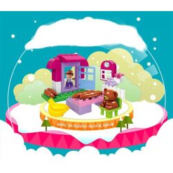 HUIMEI STAR CITY XING DOU CHENG HM065 Xếp hình kiểu    Pink Supermarket Siêu Thị Màu Hồng 95 khối