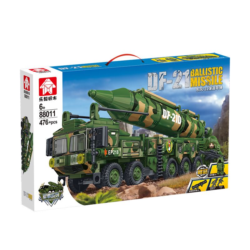 LEYI 88011 non Lego TÊN LỬA ĐẠN ĐẠO DONGFENG-21 bộ đồ chơi xếp lắp ráp ghép mô hình Military Army DF-21D BALLISTIC MISSILE Quân Sự Bộ Đội 476 khối