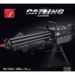 TA GAOLE T2036 2036 non  SÚNG MÁY GATLING bộ đồ chơi xếp lắp ráp ghép mô hình  GATLING CANNON Kỹ Thuật Công Nghệ Cao Mô Hình Phương Tiện 1808 khối
