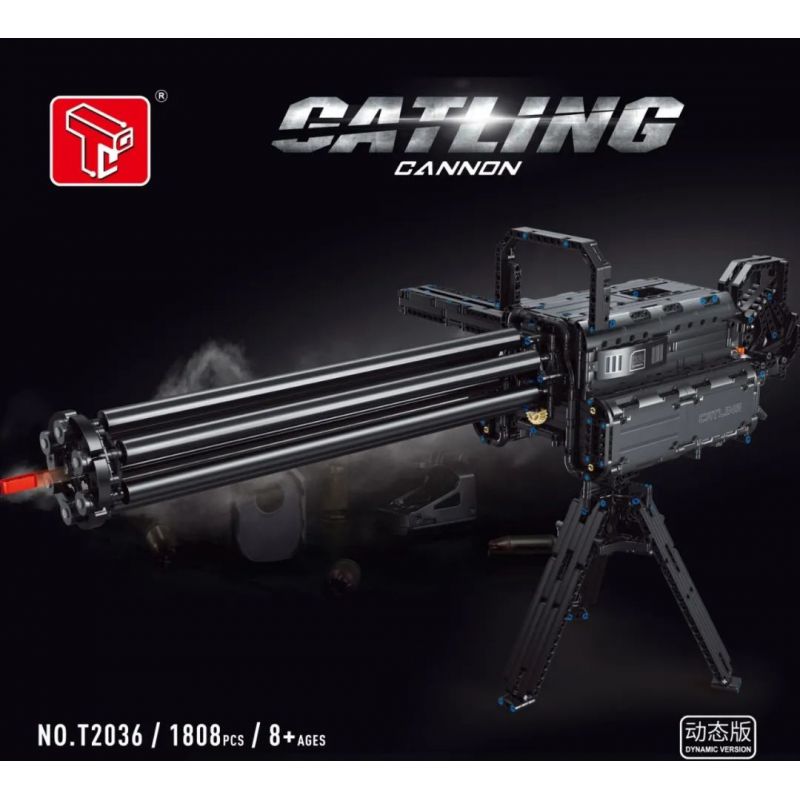 TA GAOLE T2036 2036 non  SÚNG MÁY GATLING bộ đồ chơi xếp lắp ráp ghép mô hình  GATLING CANNON Kỹ Thuật Công Nghệ Cao Mô Hình Phương Tiện 1808 khối