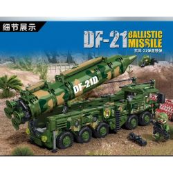 LEYI 88011 non  TÊN LỬA ĐẠN ĐẠO DONGFENG-21 bộ đồ chơi xếp lắp ráp ghép mô hình Military Army DF-21D BALLISTIC MISSILE Quân Sự Bộ Đội 476 khối