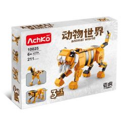 ACHKO 10025 non  SIBERIAN MECHAHỔ bộ đồ chơi xếp lắp ráp ghép mô hình Creator 3 In 1 SIBERIAN ROBOT TIGER TIGER Sáng Tạo Với 3 Mẫu 211 khối