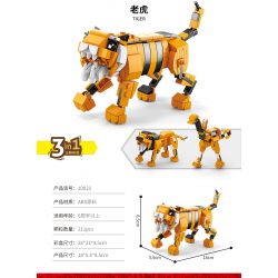 ACHKO 10025 non  SIBERIAN MECHAHỔ bộ đồ chơi xếp lắp ráp ghép mô hình Creator 3 In 1 SIBERIAN ROBOT TIGER TIGER Sáng Tạo Với 3 Mẫu 211 khối