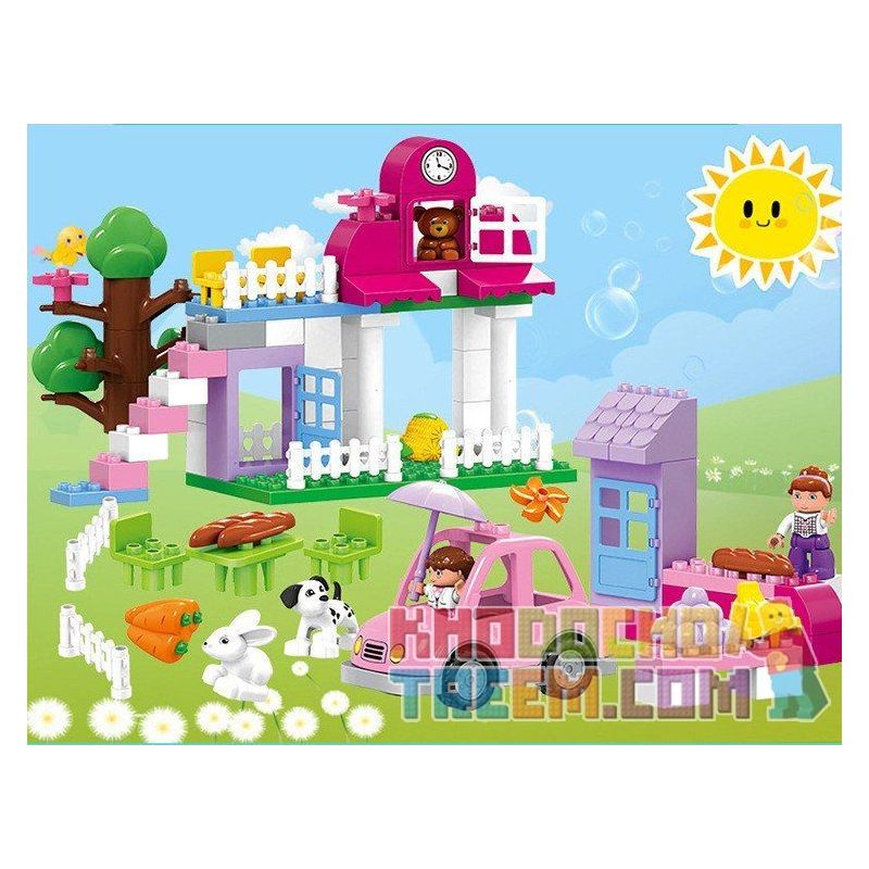 HUIMEI STAR CITY XING DOU CHENG HM065 Xếp hình kiểu    Pink Supermarket Siêu Thị Màu Hồng 95 khối