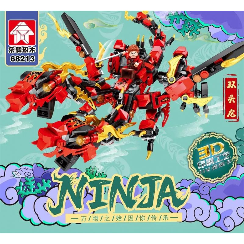 LEYI 68213 non Lego RỒNG HAI ĐẦU bộ đồ chơi xếp lắp ráp ghép mô hình ...