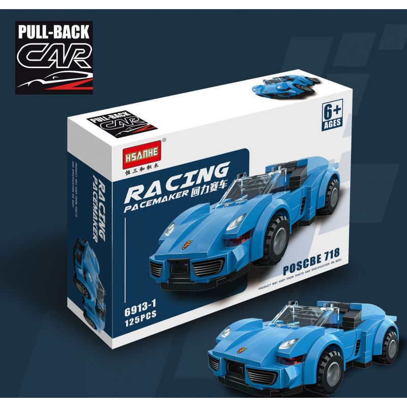 HSANHE 6913 non  MANG ĐUA 6 MÔ HÌNH bộ đồ chơi xếp lắp ráp ghép mô hình Racers RACING PACEMAKER Đua Tốc Độ 763 khối