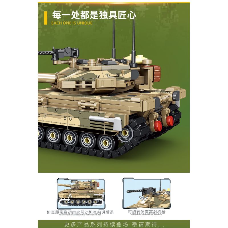 KUYU MOXING KY7067 7067 non Lego XE TĂNG MERKAVA bộ đồ chơi xếp lắp ráp ...