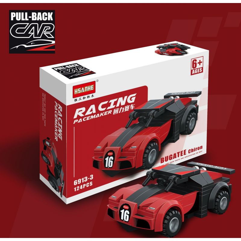 HSANHE 6913 non  MANG ĐUA 6 MÔ HÌNH bộ đồ chơi xếp lắp ráp ghép mô hình Racers RACING PACEMAKER Đua Tốc Độ 763 khối