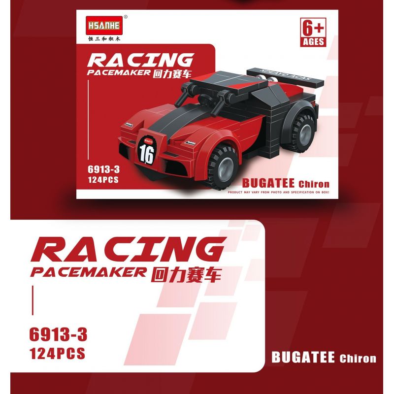 HSANHE 6913 non  MANG ĐUA 6 MÔ HÌNH bộ đồ chơi xếp lắp ráp ghép mô hình Racers RACING PACEMAKER Đua Tốc Độ 763 khối
