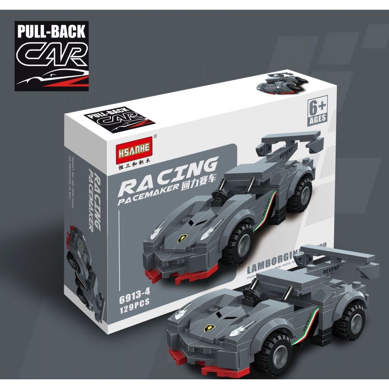 HSANHE 6913 non  MANG ĐUA 6 MÔ HÌNH bộ đồ chơi xếp lắp ráp ghép mô hình Racers RACING PACEMAKER Đua Tốc Độ 763 khối