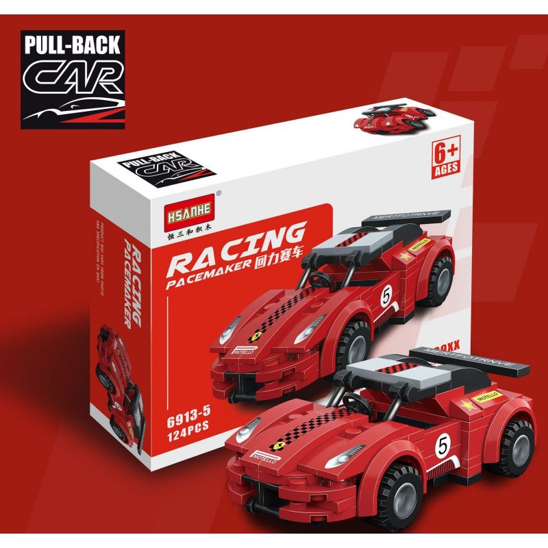 HSANHE 6913 non  MANG ĐUA 6 MÔ HÌNH bộ đồ chơi xếp lắp ráp ghép mô hình Racers RACING PACEMAKER Đua Tốc Độ 763 khối