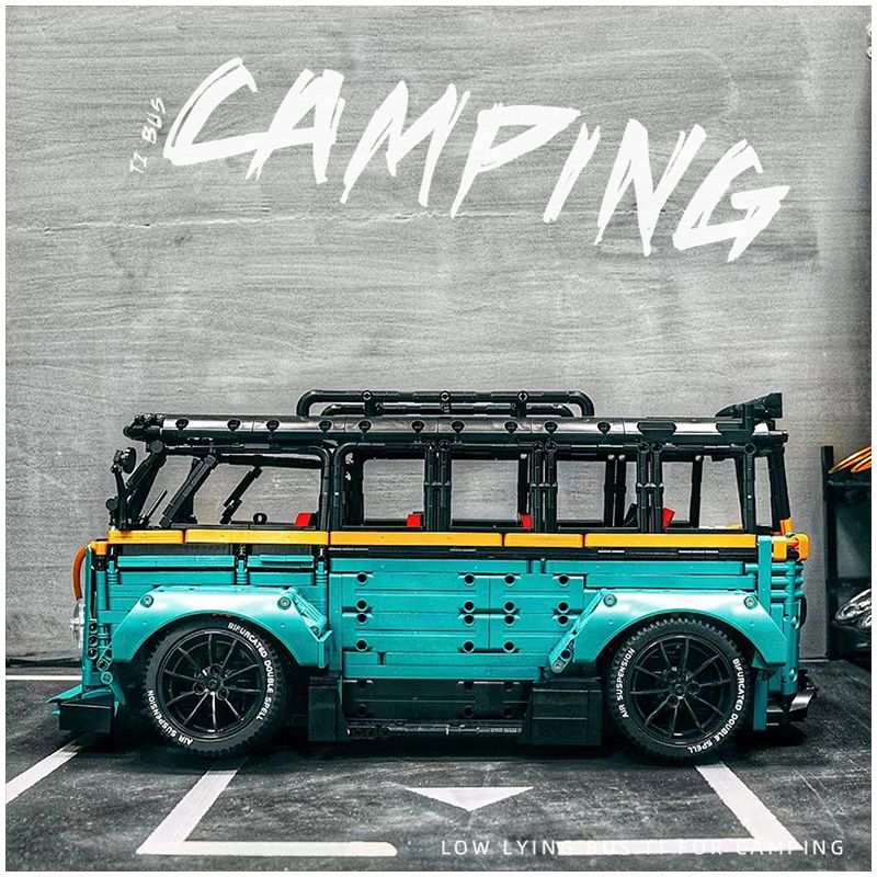 CACO C021 non  CẮM TRẠI XE BUÝT NẰM THẤP tỷ lệ 1:10 bộ đồ chơi xếp lắp ráp ghép mô hình  CONCEPT Kỹ Thuật Công Nghệ Cao Mô Hình Phương Tiện 2975 khối