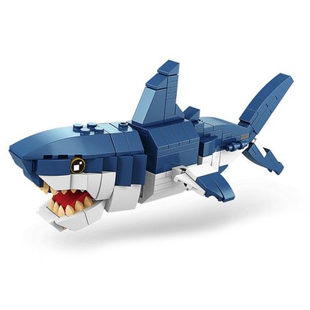 ACHKO 10023 non  SIBERIAN MECHATIGER CÁ MẬP bộ đồ chơi xếp lắp ráp ghép mô hình Creator 3 In 1 SIBERIAN ROBOT TIGER SHARK Sáng Tạo Với 3 Mẫu 188 khối