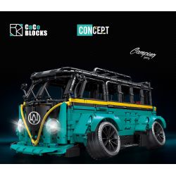 CACO C021 non  CẮM TRẠI XE BUÝT NẰM THẤP tỷ lệ 1:10 bộ đồ chơi xếp lắp ráp ghép mô hình  CONCEPT Kỹ Thuật Công Nghệ Cao Mô Hình Phương Tiện 2975 khối