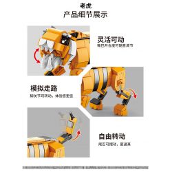 ACHKO 10023 non  SIBERIAN MECHATIGER CÁ MẬP bộ đồ chơi xếp lắp ráp ghép mô hình Creator 3 In 1 SIBERIAN ROBOT TIGER SHARK Sáng Tạo Với 3 Mẫu 188 khối