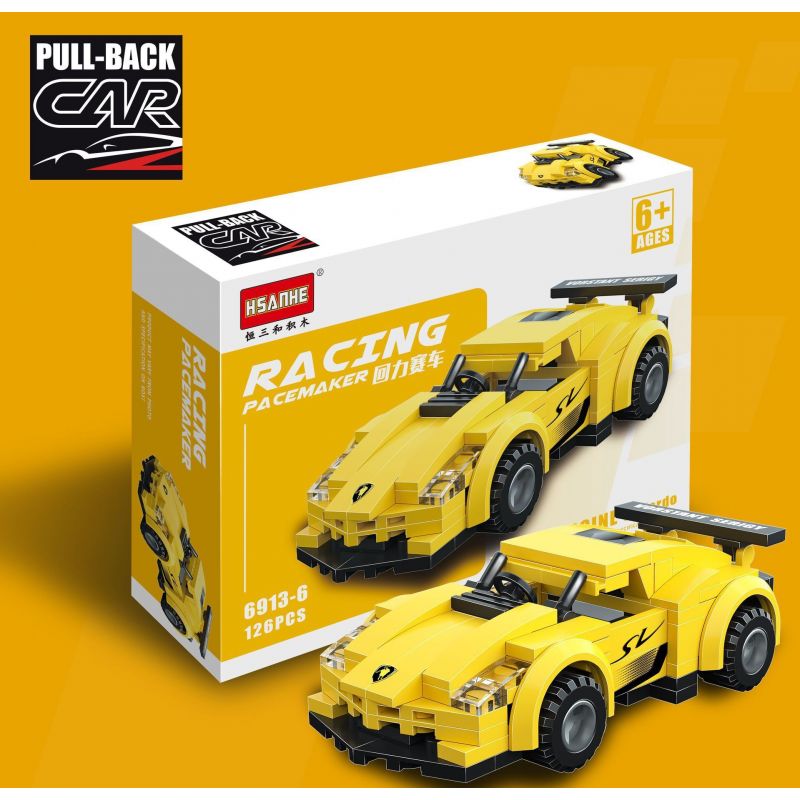 HSANHE 6913 non  MANG ĐUA 6 MÔ HÌNH bộ đồ chơi xếp lắp ráp ghép mô hình Racers RACING PACEMAKER Đua Tốc Độ 763 khối