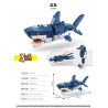 ACHKO 10023 non  SIBERIAN MECHATIGER CÁ MẬP bộ đồ chơi xếp lắp ráp ghép mô hình Creator 3 In 1 SIBERIAN ROBOT TIGER SHARK Sáng Tạo Với 3 Mẫu 188 khối