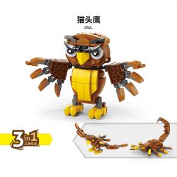 ACHKO 10022 non  SIBERIAN MECHAHỔ CÚ bộ đồ chơi xếp lắp ráp ghép mô hình Creator 3 In 1 SIBERIAN ROBOT TIGER OWL Sáng Tạo Với 3 Mẫu 194 khối