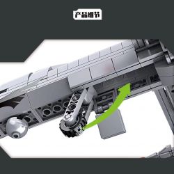 JUHANG TECHNOLOGY 88011 non  DRAGON-2 DRONE bộ đồ chơi xếp lắp ráp ghép mô hình Military Army UNMANNED DRONEV WING LOONG UAV-2 Quân Sự Bộ Đội 738 khối