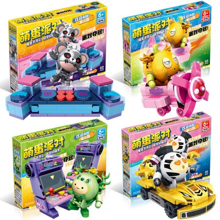 OBM 99197 non  BỮA TIỆC TRỨNG DỄ THƯƠNG 4 LOẠI bộ đồ chơi xếp lắp ráp ghép mô hình Movie & Game Phim Và Trò Chơi