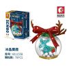 SEMBO 601155A 601155B 601155C 601155D non  QUẢ CẦU PHA LÊ GIÁNG SINH 4 LOẠI ÔNG GIÀ NOEL NAI SỪNG TẤM BĂNG CÂY THÔNG KẸP HẠT DẺ bộ đồ chơi xếp lắp ráp ghép mô hình Christmas 310 khối