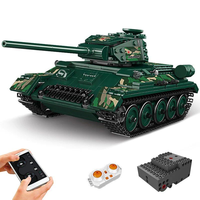 MouldKing 20015 Mould King 20015 non Lego XE TĂNG T-34 bộ đồ chơi xếp lắp ráp ghép mô hình Military Army T-34 MEDIUM TANK Quân Sự Bộ Đội