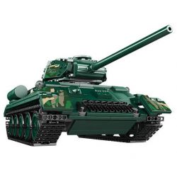 MouldKing 20015 Mould King 20015 non  XE TĂNG T-34 bộ đồ chơi xếp lắp ráp ghép mô hình Military Army T-34 MEDIUM TANK Quân Sự Bộ Đội