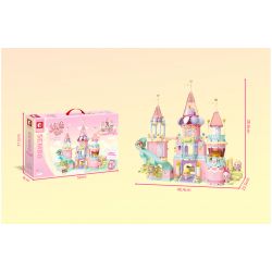SEMBO 615019 non  LÂU ĐÀI CÔNG CHÚA KẸO bộ đồ chơi xếp lắp ráp ghép mô hình Candy Planet Hành Tinh Kẹo Nghọt 1005 khối