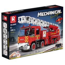 REOBRIX 22005 non  XE CỨU HỎA LỤC ĐỊA bộ đồ chơi xếp lắp ráp ghép mô hình  MECHANICAL FIRE ENGINE Kỹ Thuật Công Nghệ Cao Mô Hình Phương Tiện 3266 khối