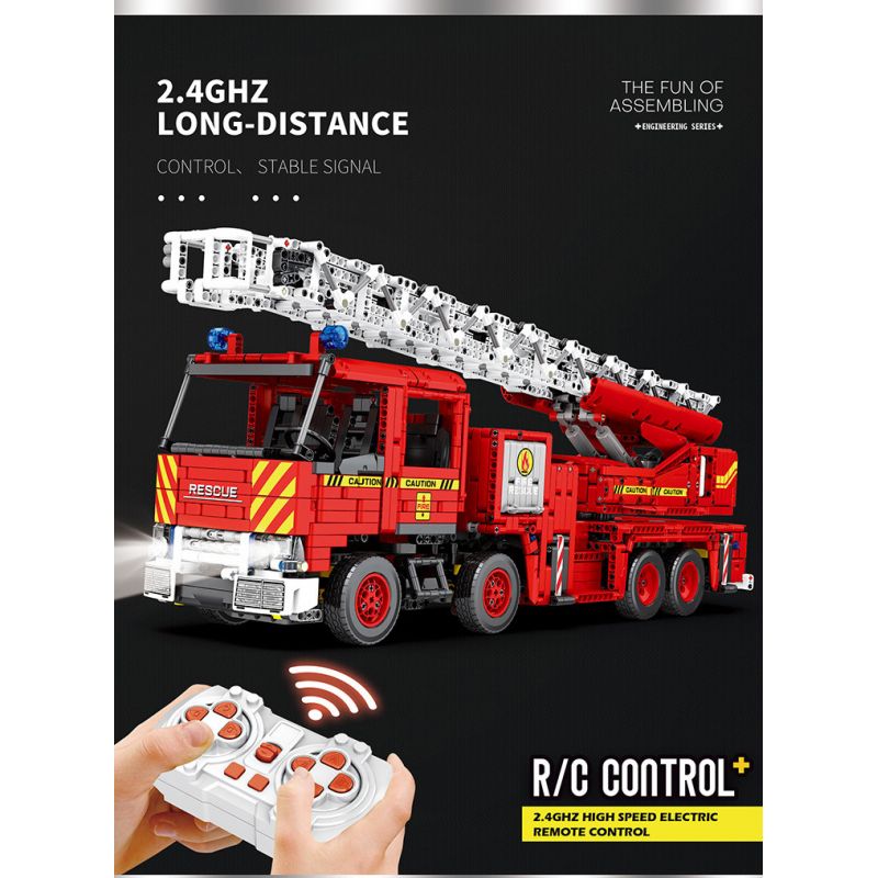 REOBRIX 22005 non  XE CỨU HỎA LỤC ĐỊA bộ đồ chơi xếp lắp ráp ghép mô hình  MECHANICAL FIRE ENGINE Kỹ Thuật Công Nghệ Cao Mô Hình Phương Tiện 3266 khối