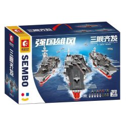 SEMBO 208122 non  BA CON TÀU tỷ lệ 1:650 bộ đồ chơi xếp lắp ráp ghép mô hình 1237 khối