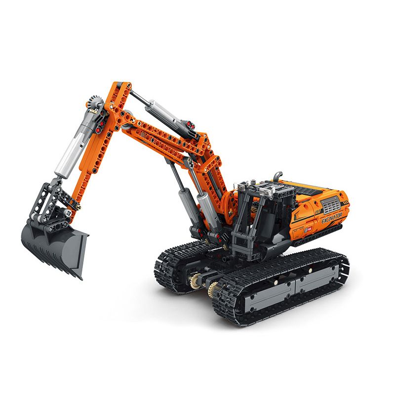 REOBRIX 22003 non Lego MÁY XÚC. bộ đồ chơi xếp lắp ráp ghép mô hình Technic MECHANICAL EXCAVATOR Kỹ Thuật Công Nghệ Cao Mô Hình Phương Tiện 1106 khối