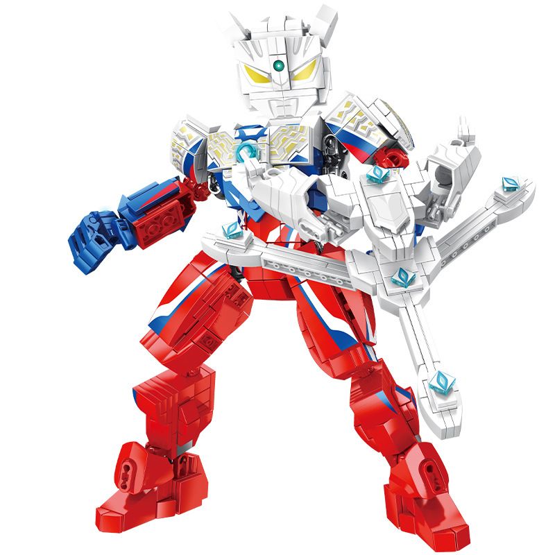 SEMBO 108687 non Lego SIRO CUỐI CÙNG bộ đồ chơi xếp lắp ráp ghép mô hình Ultraman ULTRAMAN HEROES Vệ Binh Vũ Trụ Siêu Nhân Điện Quang 607 khối