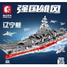 SEMBO 208121 non  TÀU LIÊU NINH tỷ lệ 1:650 bộ đồ chơi xếp lắp ráp ghép mô hình 1237 khối