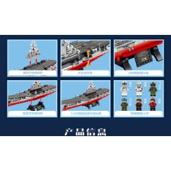 SEMBO 208121 non  TÀU LIÊU NINH tỷ lệ 1:650 bộ đồ chơi xếp lắp ráp ghép mô hình 1237 khối