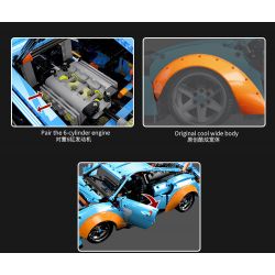K BOX 10216 non  PORSCHE 911 GT3 1:10 tỷ lệ 1:10 bộ đồ chơi xếp lắp ráp ghép mô hình  Kỹ Thuật Công Nghệ Cao Mô Hình Phương Tiện 1883 khối
