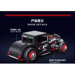 BRICKCOOL KC013 non  XE CỔ bộ đồ chơi xếp lắp ráp ghép mô hình 52 CLASSIC CARS HOT ROD 906 khối