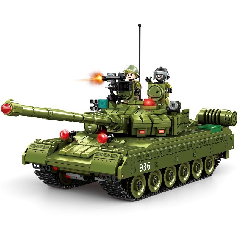 SEMBO 207201 non Lego XE TĂNG CHIẾN ĐẤU CHỦ LỰC T80 bộ đồ chơi xếp lắp ráp ghép mô hình Military Army Quân Sự Bộ Đội 773 khối